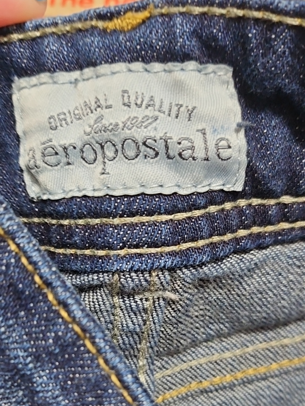 Aeropostale Hailey Flare Jeans 15/16 Long Dark Wash Denim - Picture 7 of 9